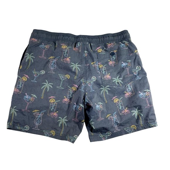 Goodfellow Mens Swim Suit Trunks Tropical Drinks Hawaiian Vacation Beach Pool - Picture 6 of 8